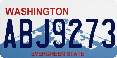 WA license plate ABJ9273