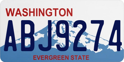 WA license plate ABJ9274