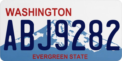 WA license plate ABJ9282