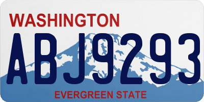 WA license plate ABJ9293