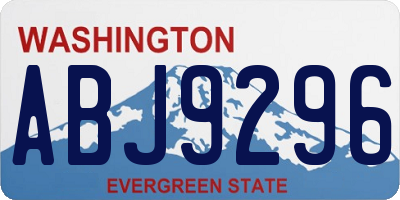 WA license plate ABJ9296