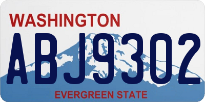WA license plate ABJ9302
