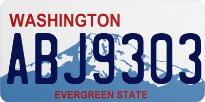 WA license plate ABJ9303