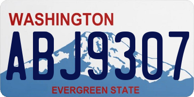 WA license plate ABJ9307