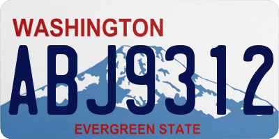 WA license plate ABJ9312
