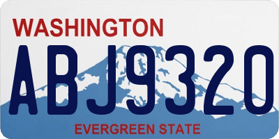WA license plate ABJ9320