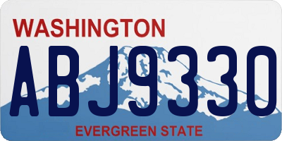 WA license plate ABJ9330