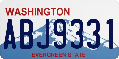 WA license plate ABJ9331