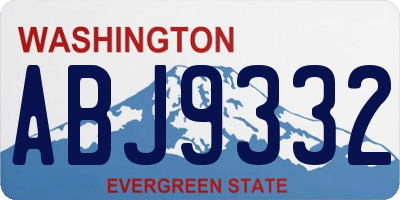 WA license plate ABJ9332