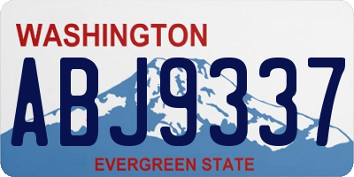 WA license plate ABJ9337