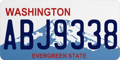 WA license plate ABJ9338