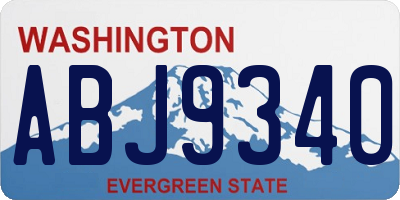 WA license plate ABJ9340