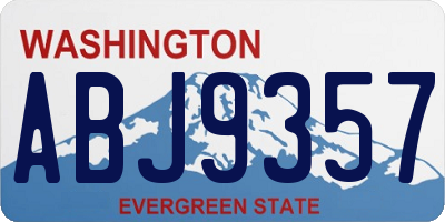 WA license plate ABJ9357