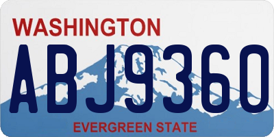 WA license plate ABJ9360