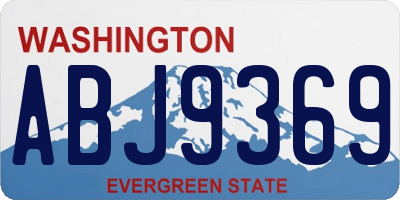 WA license plate ABJ9369
