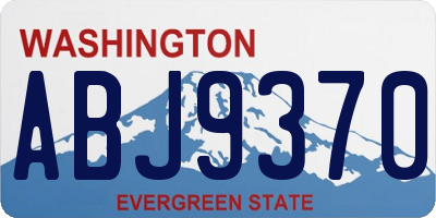 WA license plate ABJ9370