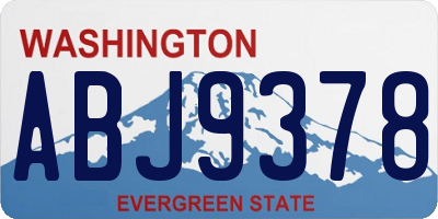 WA license plate ABJ9378