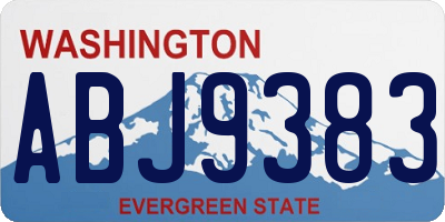 WA license plate ABJ9383