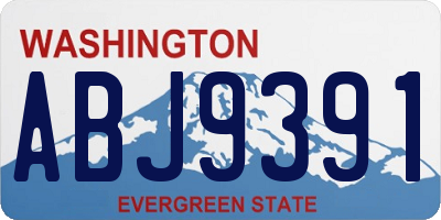 WA license plate ABJ9391