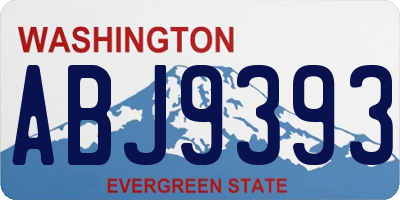WA license plate ABJ9393
