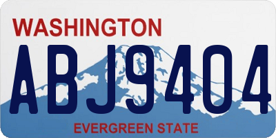 WA license plate ABJ9404