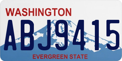 WA license plate ABJ9415