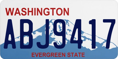 WA license plate ABJ9417