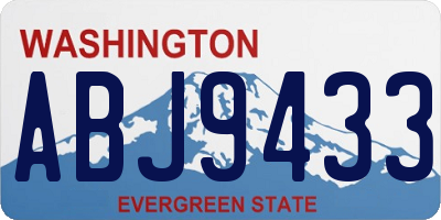 WA license plate ABJ9433