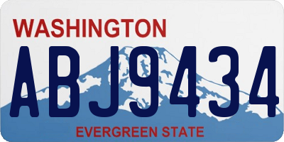 WA license plate ABJ9434
