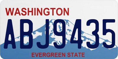 WA license plate ABJ9435