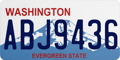 WA license plate ABJ9436