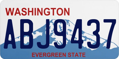 WA license plate ABJ9437