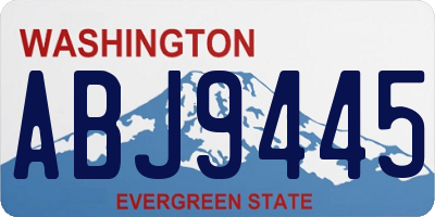 WA license plate ABJ9445
