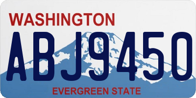 WA license plate ABJ9450