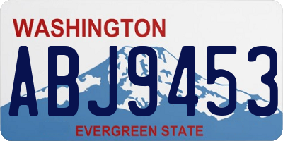 WA license plate ABJ9453