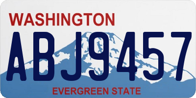 WA license plate ABJ9457