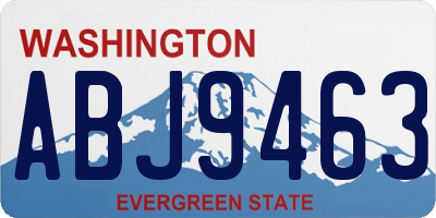 WA license plate ABJ9463