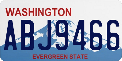 WA license plate ABJ9466