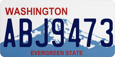 WA license plate ABJ9473