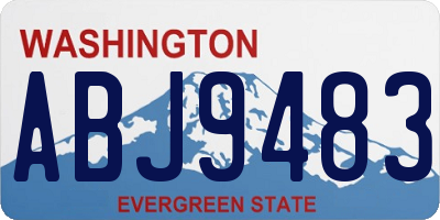 WA license plate ABJ9483