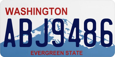 WA license plate ABJ9486
