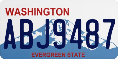 WA license plate ABJ9487