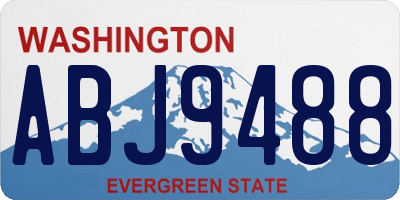 WA license plate ABJ9488