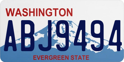 WA license plate ABJ9494