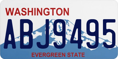 WA license plate ABJ9495