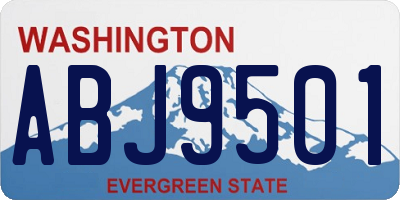 WA license plate ABJ9501