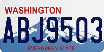 WA license plate ABJ9503