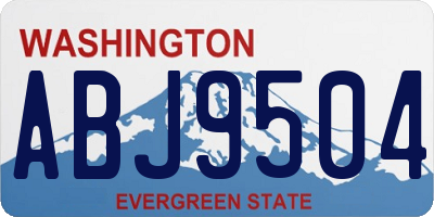 WA license plate ABJ9504