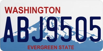 WA license plate ABJ9505