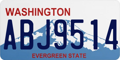 WA license plate ABJ9514